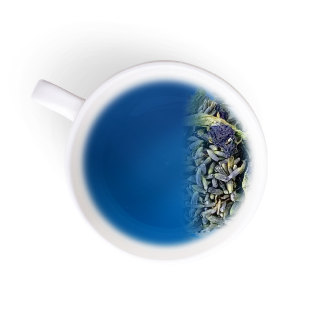 青いラベンダーティー